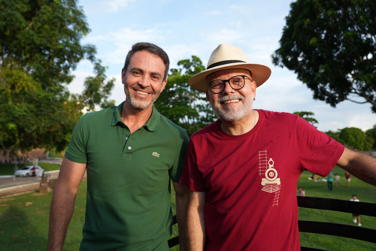 Prefeito Léo Moraes e o secretário Aleks Palitot estiveram presentes no evento
