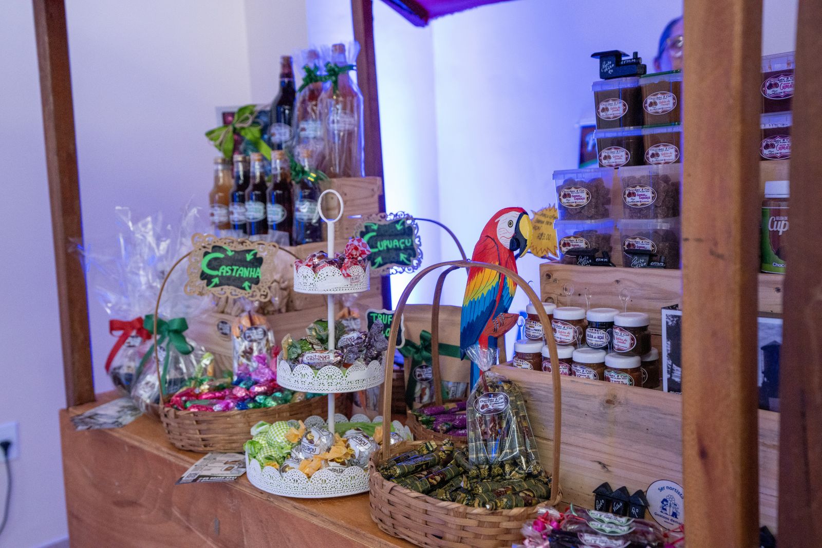 No local também teve exposição de produtos regionais